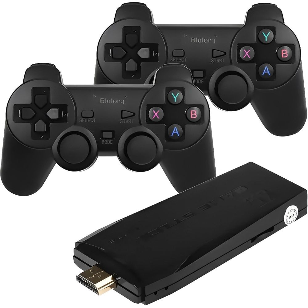 Consola M8 Game Stick con 2 controles y 10 000 juegos inalámbricos (negro)