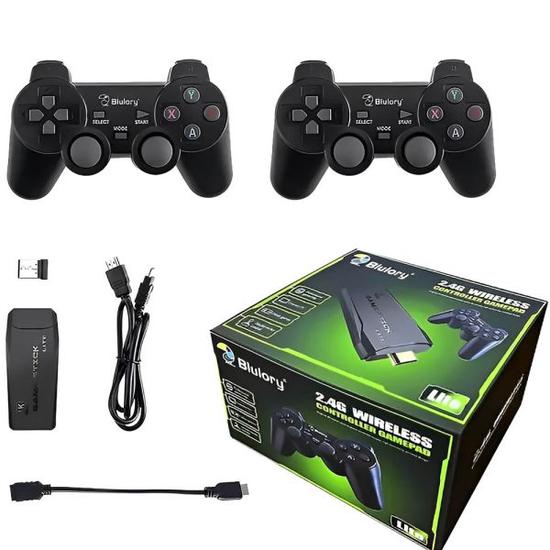Consola M8 Game Stick con 2 controles y 10 000 juegos inalámbricos (negro)